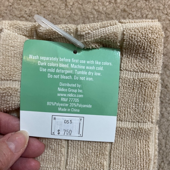 Home Concepts Microfiber Kitchen Towel – Beige Check Pattern - Picture 3 of 5